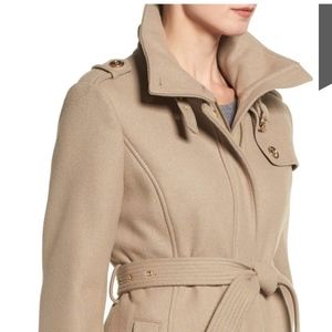 Michael Kors Wool Blend Tan Trench Coat PM